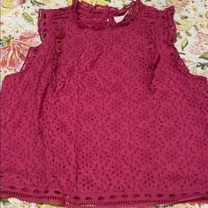 NWT Anthropologie dark pink top